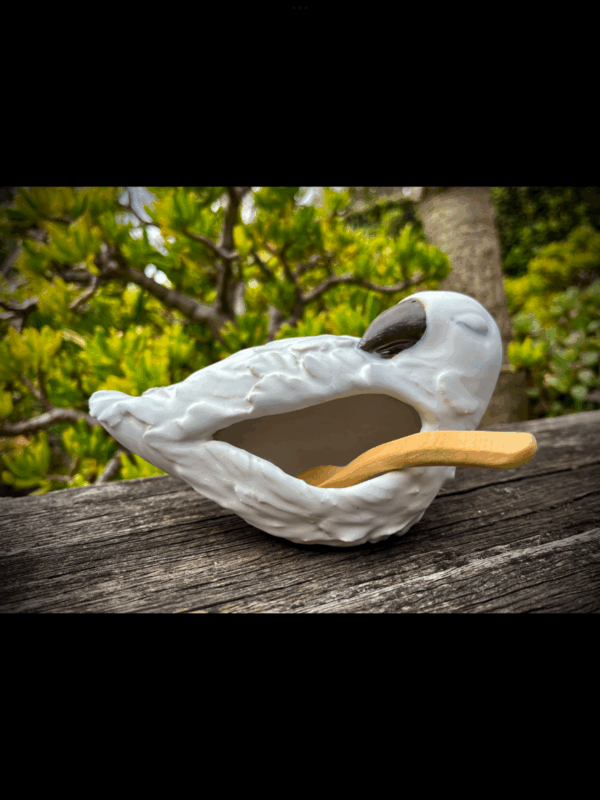 Bird Salt Cellar with Hand-crafted Spoon
