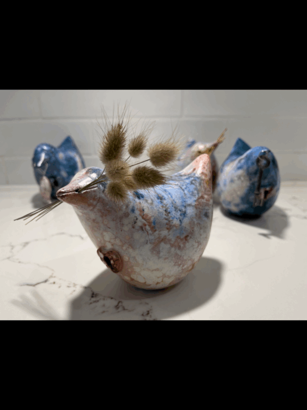 Making a Nest – Raku Bird with Heart Keyhole