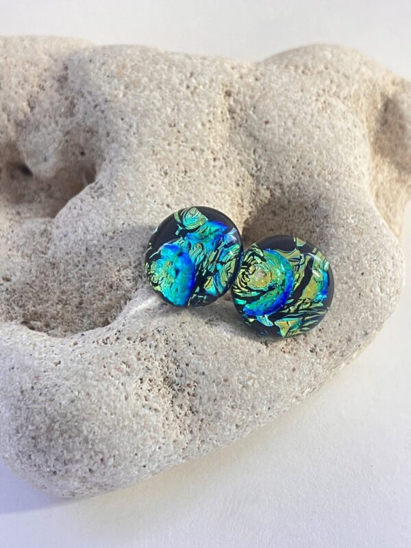 Midnight Glass Ear Studs