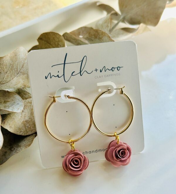 Rose Hoops in Antique Rose