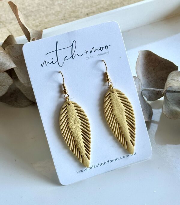 Single Feather in Dusty Ochre