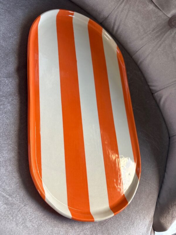 Orange Stripe Platter